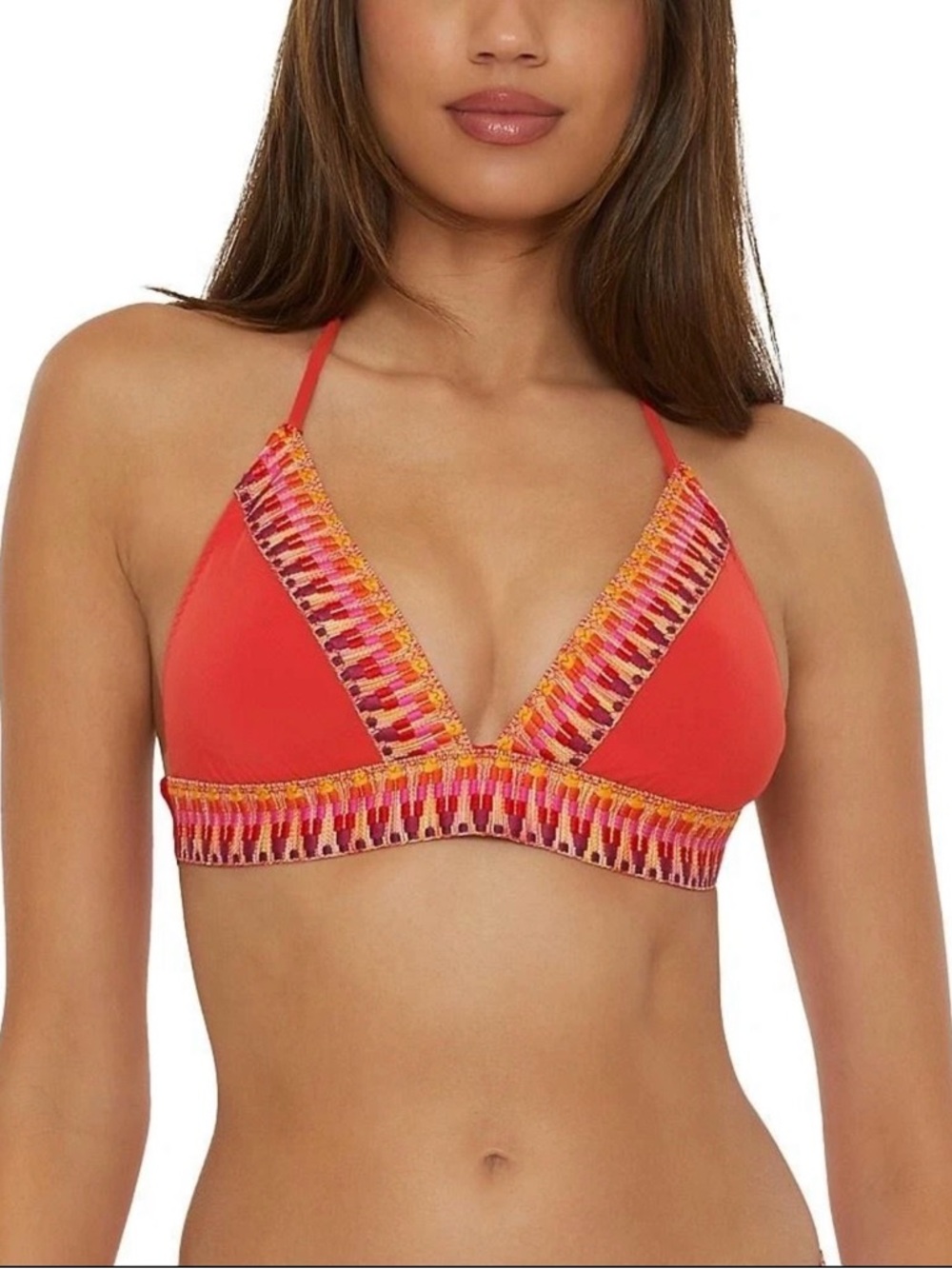 BECCA Fiesta Avery Swim Bikini
Halter Top red